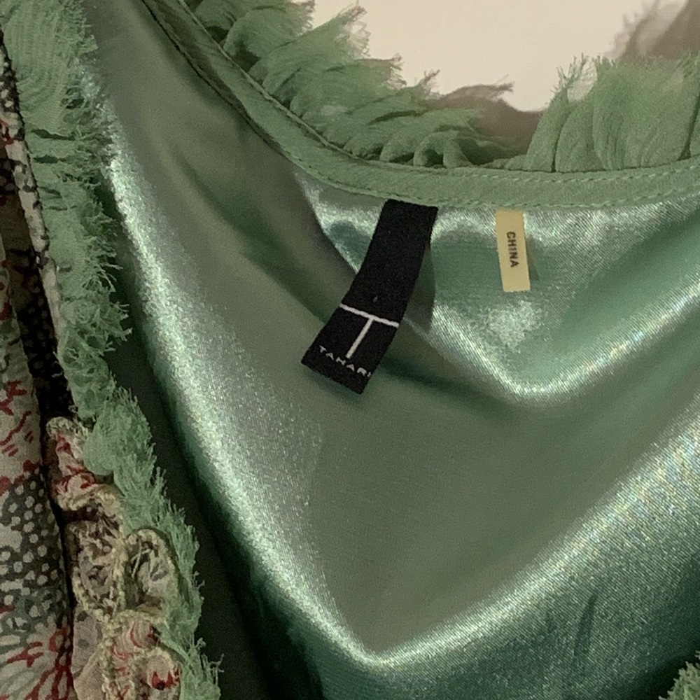 Tahari Chiffon Over Silk Tank Blouse - image 2